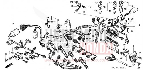 FAISCEAU DES FILS (CBR900RR2,3) CBR900RR3 de 2003